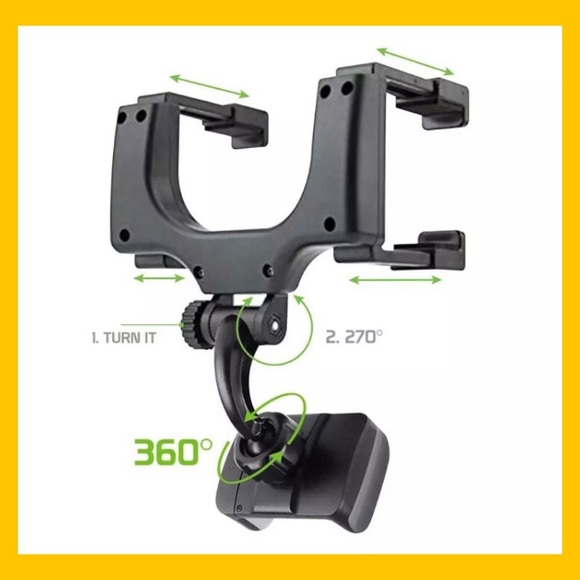 Car Rearview Mirror Cell Phone Mount - Picture 4 of 5